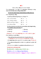 Đề cương môn hoá đại cương- Trường Đại học bách khoa - Đại học đà nẵng.