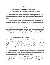 Chương 1: ĐỐI TƯỢNG, PHƯƠNG PHÁP NGHIÊN CỨU VÀ Ý NGHĨA HỌC TẬP MÔN TƯ TƯỞNG HỒ CHÍ MINH | Trường Đại học Quốc tế, Đại học quốc gia Thành phố Hồ Chí Minh