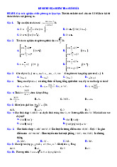 Đề ôn tập cuối kì 1 toán 11