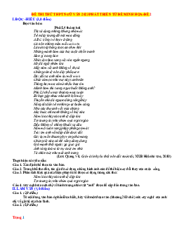 Đề thi thử THPT Quốc gia môn Ngữ văn năm 2023 bám sát đề minh họa - Đề 2 (có lời giải)