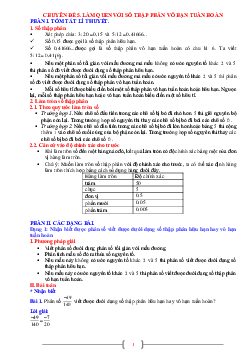 Chuyên đề làm quen với số thập phân vô hạn tuần hoàn Toán 7