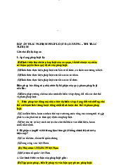 Đáp án trắc nghiệm môn Pháp luật đại cương - Pháp luật đại cương | Trường Đại học Mở Hà Nội