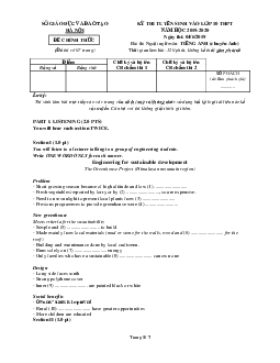 Đề thi vào lớp 10 THPT Hà Nội năm học 2019-2020 môn Tiếng Anh (chuyên)