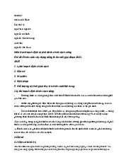 Chính sách xây dựng nông thôn mới giai đoạn 2021-2025 Môn Học:Hoạch định và phân tích chính sách công