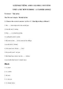 Tiếng Anh lớp 6 Unit 1 A closer look 2