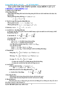 Luyện Thi THPT Quốc Gia Môn Vật Lý