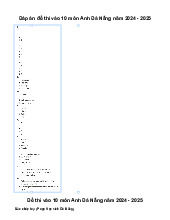 Đề thi tuyển sinh vào 10 môn Tiếng Anh Sở GD&ĐT Đà Nẵng năm 2024 - 2025