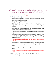 Khái quát văn học VIệt Nam sau 1975 | Đại học Sư Phạm Hà Nội