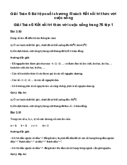 Giải Toán 6 Bài tập cuối chương III - Kết nối tri thức với cuộc sống | Kết nối tri thức