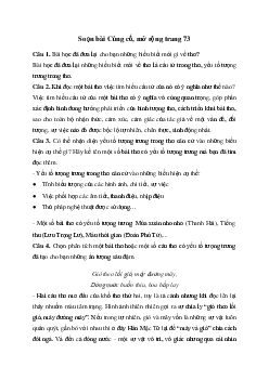 Soạn bài Củng cố, mở rộng trang 73 Kết nối tri thức