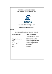 Báo cáo chuyên đề học phần môn Lập trình Java | Trường đại học Điện Lực