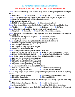 Trắc nghiệm Địa 12 bài 36 có đáp án: Vấn đề phát triển kinh tế xã hội ở duyên hải Nam trung bộ