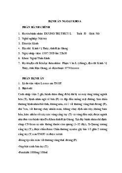 Bệnh án Chấn thương sọ não | PDF