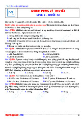 Tài liệu tổng hợp hóa học . Live E - Buổi 43 - Tổng ôn toàn diện