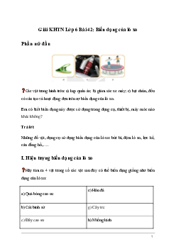 Giải KHTN Lớp 6 Bài 42: Biến dạng của lò xo | Kết nối tri thức