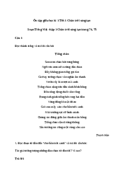 Ôn tập giữa học kì 1 Tiết 1| Chân trời sáng tạo Tiếng việt lớp 4