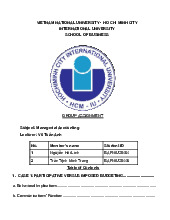 Tài liệu Môn Managerial Accounting | Trường Đại học Quốc tế, Đại học Quốc gia Thành phố Hồ Chí Minh