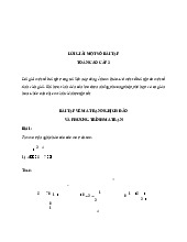 Bài tập chương ma trận-đại số tuyến tính | Môn toán cao cấp