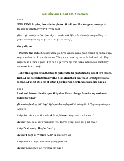 Giải Tiếng Anh 11 Unit I: IC Vocabulary | Friends Global