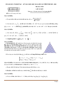 Đề thi hsg toán lớp 12 tỉnh quảng bình năm 2019-2020 có đáp án