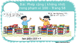 Giáo án điện tử Toán 2 Chương 4 Cánh diều: Phép cộng (không nhớ) trong phạm vi 1000