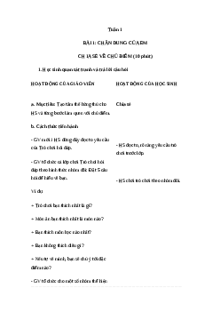 Giáo án Tiếng Việt lớp 4 Tuần 1 | Cánh Diều