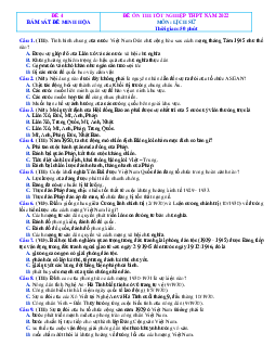 Đề ôn thi tốt nghiệp THPT môn Sử 2022 phát triển từ đề minh họa (có lời giải ) - Đề 4