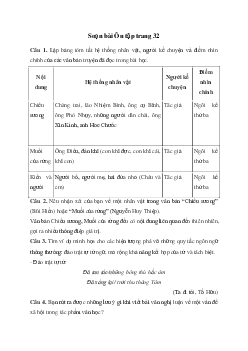 Ôn tập trang 32 | Soạn văn 11 Chân trời sáng tạo