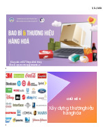 Tài liệu Chủ đề 4 Xây dựng thương hiệu hàng hóa môn Bao bì và Thương hiệu hàng hóa | Đại học kinh tế Quốc dân