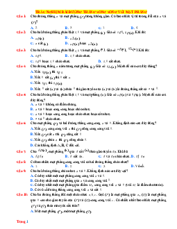 TOP 20 câu trắc nghiệm bài đường thẳng song song với mặt phẳng (có đáp án)