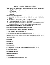 BÀI TẬP CHƯƠNG 1: KINH TẾ HỌC VÀ NỀN KINH TẾ | Trường Đại học Kinh Tế - Luật