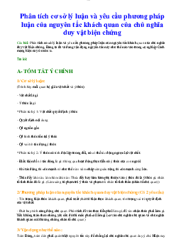 Tiểu luận Triết học: "Nguyên tắc khách quan của chủ nghĩa duy vật biện chứng"