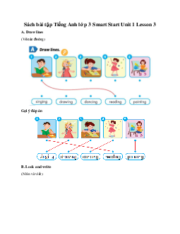 Sách bài tập Tiếng Anh lớp 3 Smart Start Unit 1 Lesson 3