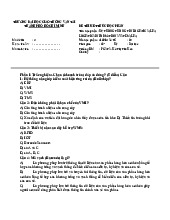 Đề thi cuối học phần Hệ thống Thông tin Logistics (LIS) - Mã 416013. Môn Hệ thống thông tin logistics | Trường Đại học Giao thông Vận tải.