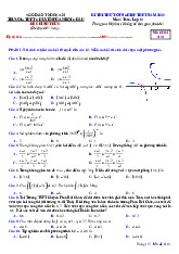 Đề thi thử TN THPT năm 2025 môn Toán trường THPT chuyên Phan Bội Châu – Nghệ An