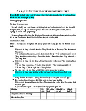 Ôn tập Phân tích hiệu suất vốn môn Phân tích báo cáo tài chính doanh nghiệp | Học viện Công Nghệ Bưu Chính Viễn Thông