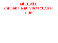 Giáo án điện tử Mĩ thuật 1 Chân trời sáng tạo : Lá và cây ( tiết 1)
