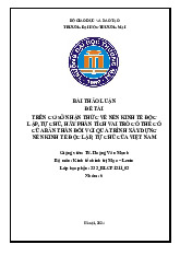 Phân Tích Vai Trò Của Bản Thân Trong Xây Dựng Nền Kinh Tế Độc Lập, Tự Chủ | Bài thảo luận kinh tế chính trị