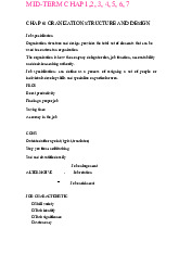 MID-TERM CHAP 1,2, 3, 4, 5, 6, 7 môn Principles of Management | Trường Đại học Quốc tế, Đại học Quốc gia Thành phố Hồ Chí Minh