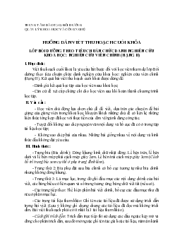 Hướng Dẫn Viết Bài Thu Hoạch Cuối Khóa