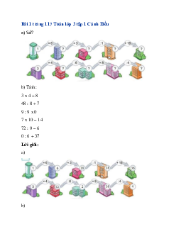 Giải SGK Toán lớp 3 trang 117, 118 Ôn tập về phép nhân, phép chia trong phạm vi 1000 | Cánh Diều