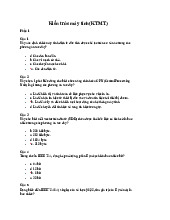 Câu hỏi trắc nghiệm môn Kiến trúc máy tính | Trường Đại học Kinh Doanh và Công Nghệ Hà Nội