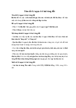 Tóm tắt Lí ngựa ô ở hai vùng đất Ngữ Văn 10 sách Chân Trời Sáng Tạo