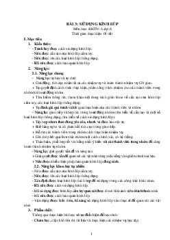 Giáo án Khoa học tự nhiên 6 sách Kết nối tri thức với cuộc sống Bài 3 Sử dụng kính lúp