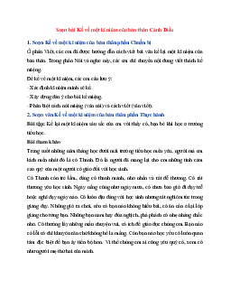 Soạn bài Viết bài văn Kể về một kỉ niệm của bản thân | Ngữ Văn 6 Cánh Diều tập 1