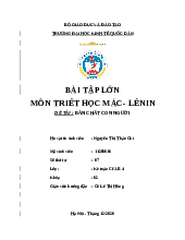 Tiểu luận Bản chất con người | Tiểu luận môn Triết học Mác - Lênin | Trường Đại học Kinh Tế Quốc Dân