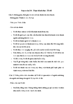 Soạn bài Thực hành đọc: Tê-dê - Kết nối tri thức Ngữ Văn 10