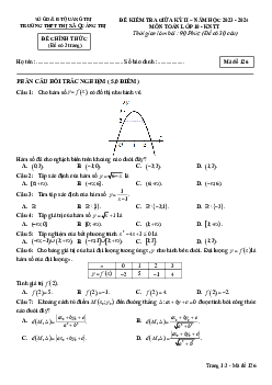 Đề giữa học kỳ 2 Toán 10 KNTTVCS năm 2023 – 2024 trường THPT Thị xã Quảng Trị