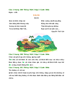 Giải SGK môn Tiếng việt 2 - Bài 29: Dự báo thời tiết(3) | Cánh diều