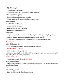 Tóm tắt lý thuyết môn Kinh tế vi mô